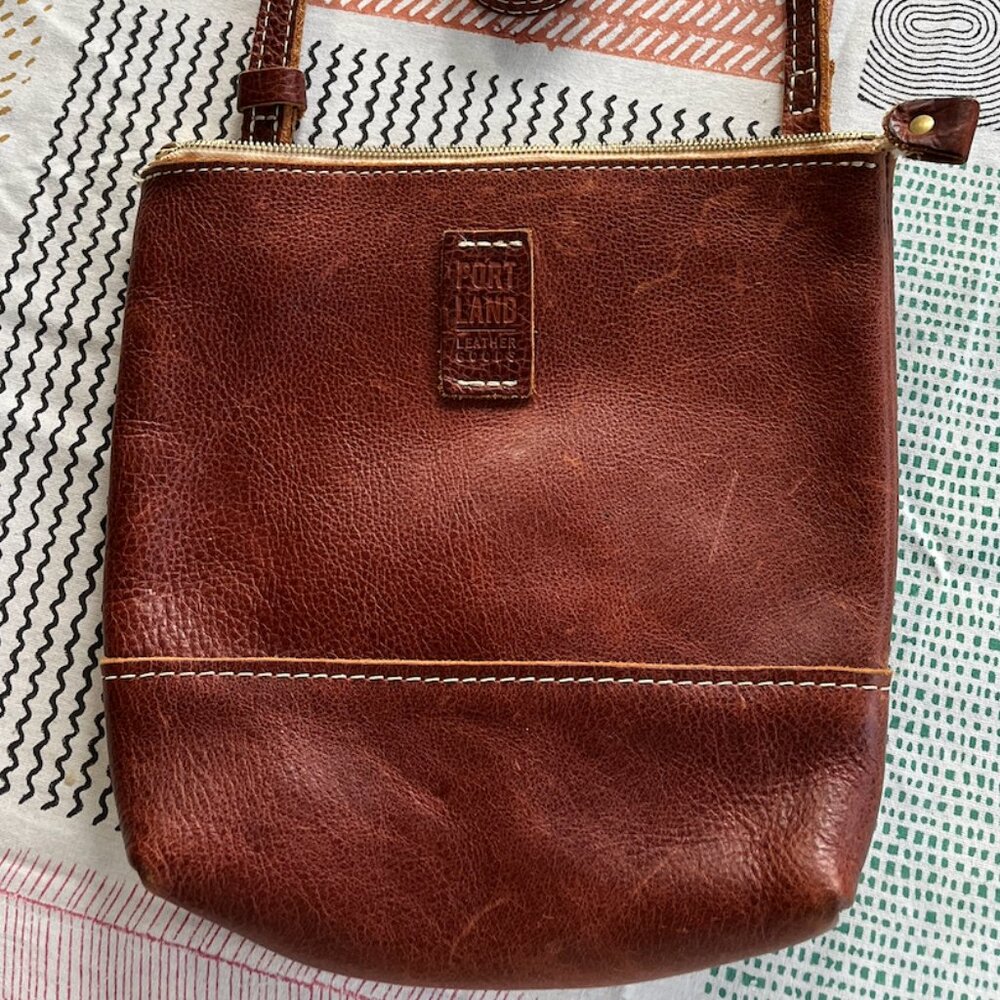 Portland leather festival bag